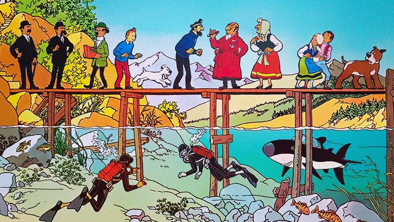 Тинтин и озеро акул